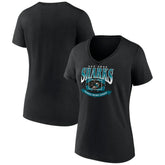 San Jose Sharks Women's Slapshot V-Neck T-Shirt - Black | US 200501599