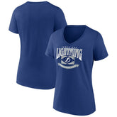 Tampa Bay Lightning Women's Slapshot V-Neck T-Shirt - Blue | US 200501602