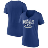 Toronto Maple Leafs Women's Slapshot V-Neck T-Shirt - Blue | US 200501603