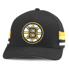 Boston Bruins American Needle HotFoot Stripes Trucker Adjustable Hat - Black | US 200509122