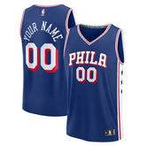 Philadelphia 76ers Youth Fast Break Custom Replica Jersey Blue Icon Edition - Fanatics