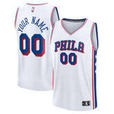 Philadelphia 76ers Youth Fast Break Custom Replica Jersey White Association Edition - Fanatics