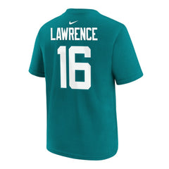 Trevor Lawrence Jacksonville Jaguars Youth Player Name & Number T-Shirt - Teal T-shirts