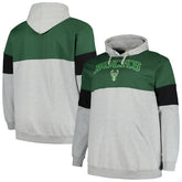 Milwaukee Bucks Big & Tall Pullover Hoodie Hunter Green/Black - Fanatics