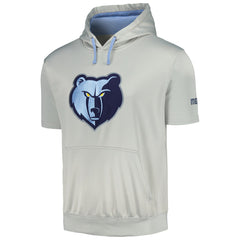 Memphis Grizzlies Short Sleeve Pullover Hoodie Silver/Light Blue - Fanatics