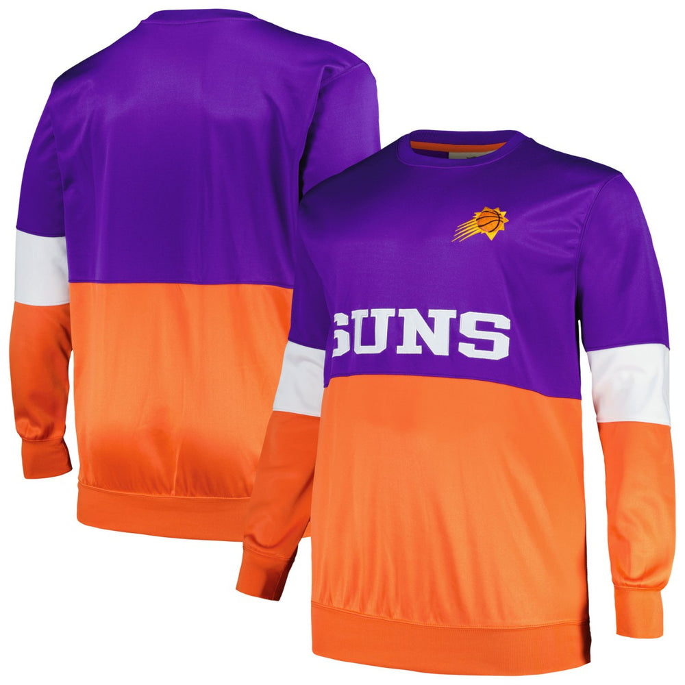 Phoenix Suns Big & Tall Split Pullover Sweatshirt Purple/Orange - Fanatics