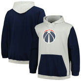 Washington Wizards Big & Tall Primary Arctic Pullover Hoodie Navy/Silver - Fanatics
