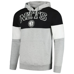 Brooklyn Nets Contrast Pieced Pullover Hoodie Black - Fanatics outlet