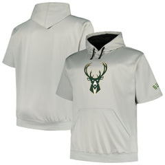 Milwaukee Bucks Big & Tall Logo Pullover Hoodie Silver - Fanatics