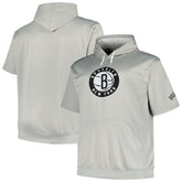 Brooklyn Nets Big & Tall Logo Pullover Hoodie Silver - Fanatics