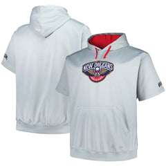 New Orleans Pelicans Big & Tall Logo Pullover Hoodie Silver - Fanatics