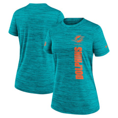 Miami Dolphins Women's Sideline Velocity Dri-FIT T-Shirt - Aqua T-shirts