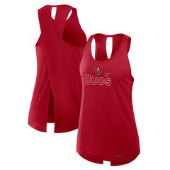 Tampa Bay Buccaneers Women's Open-Back Crisscross Dri-FIT Tank Top - Red Tops