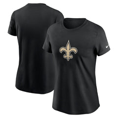 New Orleans Saints Women's Primary Logo T-Shirt - Black T-shirts