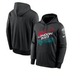 Atlanta Falcons vs. Jacksonville Jaguars 2023 London Game Pullover Hoodie - Black Hoodies