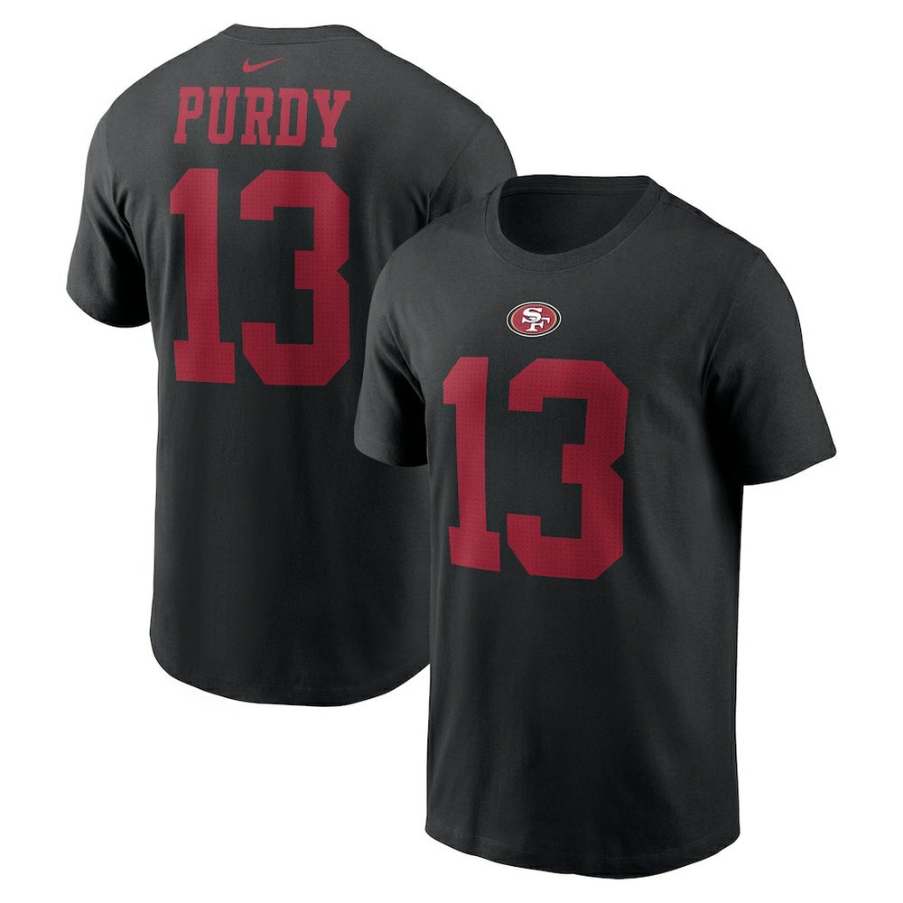 Brock Purdy San Francisco 49ers Player Name & Number T-Shirt - Black T-shirts