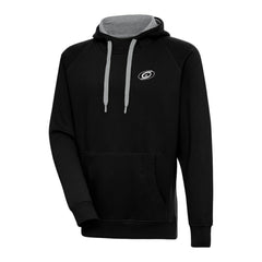 Carolina Hurricanes Antigua Metallic Logo Victory Pullover Hoodie - Black | US 200544116