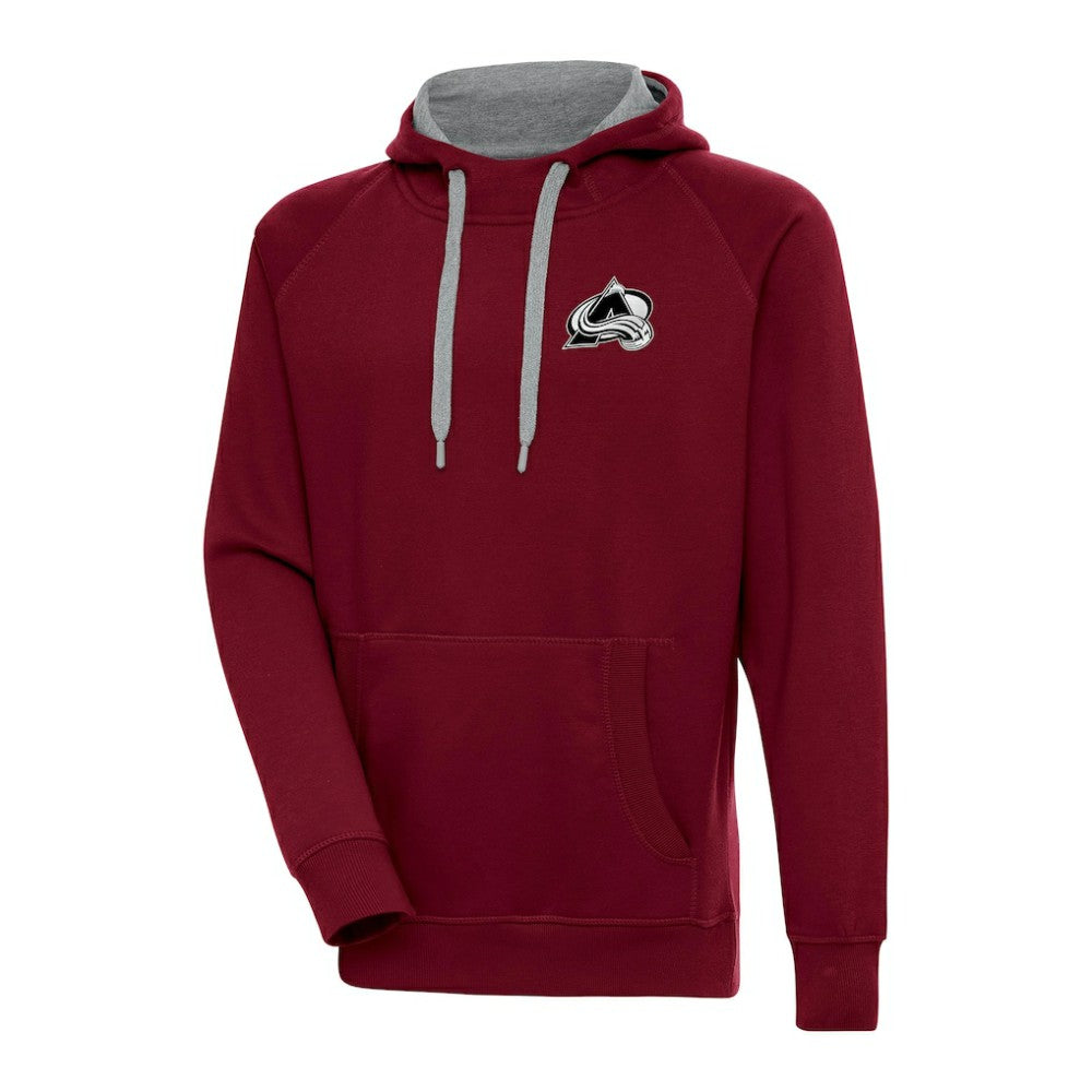 Colorado Avalanche Antigua Metallic Logo Victory Pullover Hoodie - Burgundy | US 200544166