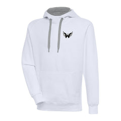 Washington Capitals Antigua Metallic Logo Victory Pullover Hoodie - White | US 200544288