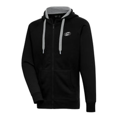 Carolina Hurricanes Antigua Metallic Logo Victory Full-Zip Hoodie - Black | US 200544443