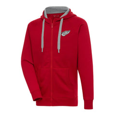 Detroit Red Wings Antigua Metallic Logo Victory Full-Zip Hoodie - Red | US 200544465