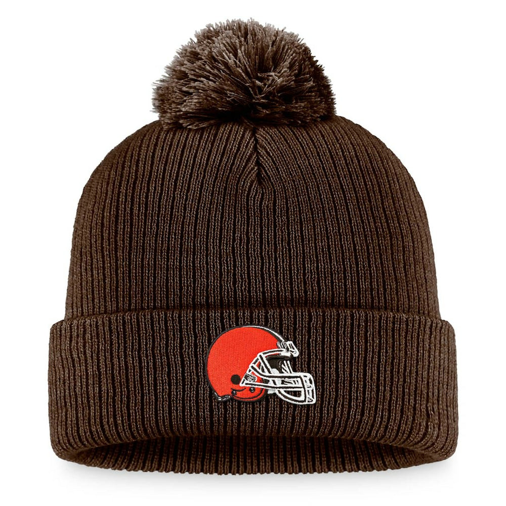 Cleveland Browns Women's Cuffed Knit Hat with Pom - Brown Hats