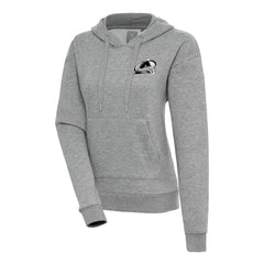 Colorado Avalanche Antigua Women's Metallic Logo Victory Pullover Hoodie - Heather Gray | US 200545018