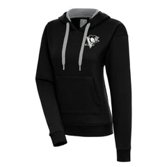 Pittsburgh Penguins Antigua Women's Metallic Logo Victory Pullover Hoodie - Black | US 200545057