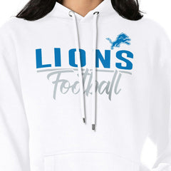 Detroit Lions G-III 4Her by Carl Banks Women's Graphic Fleece Pullover Hoodie - White Hoodies