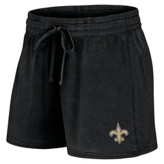 New Orleans Saints Women's Start to Finish T-Shirt & Shorts Combo Pack - Black T-shirts
