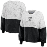 Brooklyn Nets WEAR by Erin Andrews Women's Color-Block Pullover Sweater White/Black