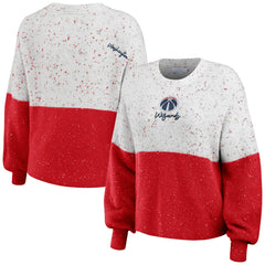 Washington Wizards WEAR by Erin Andrews Women's Color-Block Pullover Sweater White/Red