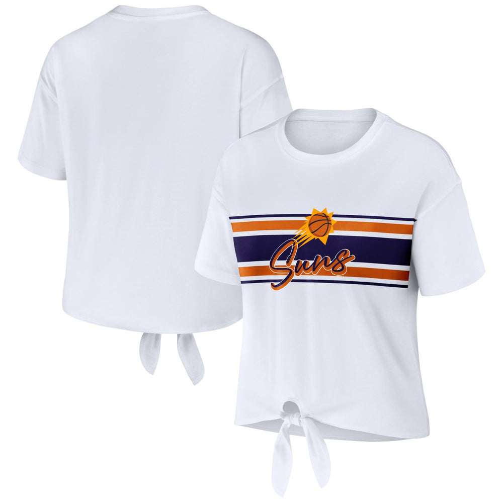 Phoenix Suns WEAR by Erin Andrews Women's Tie-Front T-Shirt White outlet