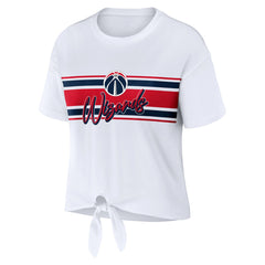 Washington Wizards WEAR by Erin Andrews Women's Tie-Front T-Shirt White