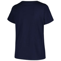 Tampa Bay Rays Profile Women's Plus Size Arch Logo T-Shirt - Navy T-shirts