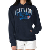 Oklahoma City Thunder G-III 4Her by Carl Banks Women's Filigree Logo Pullover Hoodie - Navy outlet