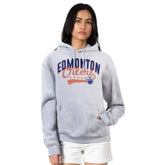 Edmonton Oilers G-III 4Her by Carl Banks Women's Filigree Logo Pullover Hoodie – Gray | US 200553683