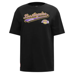 Los Angeles Lakers Pro Standard Women's Script Boyfriend T-Shirt Black