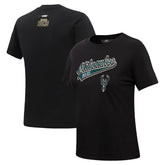 Milwaukee Bucks Pro Standard Women's Script Boyfriend T-Shirt Black