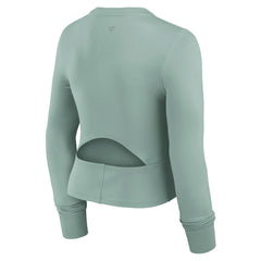Dallas Cowboys Women's Studio Fitted Long Sleeve Gym Top - Green Tops