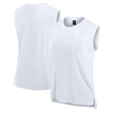 Denver Broncos Women's Studio Gym Tank Top - White Tops