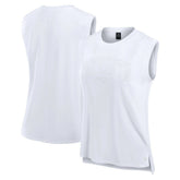 New England Patriots Women's Studio Gym Tank Top - White Tops