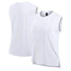 New Orleans Saints Women's Studio Gym Tank Top - White Tops