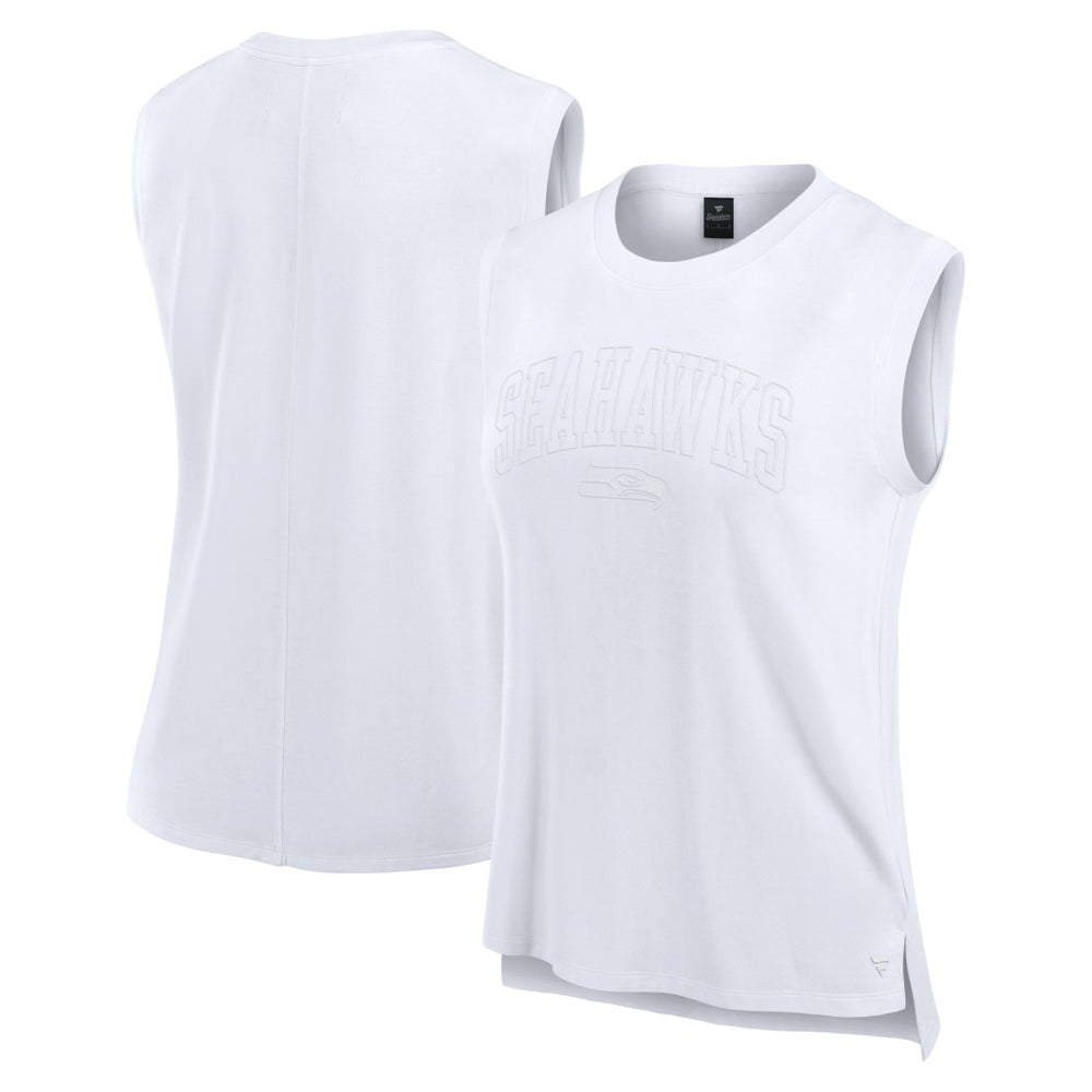 Seattle Seahawks Women's Studio Gym Tank Top - White Tops