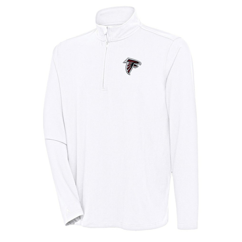 Atlanta Falcons Antigua Hunk Quarter-Zip Pullover Top - White Pullover