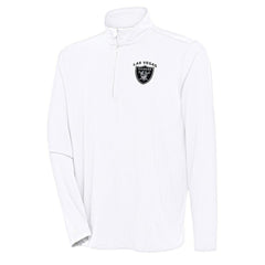 Las Vegas Raiders Antigua Hunk Quarter-Zip Pullover Top - White Pullover