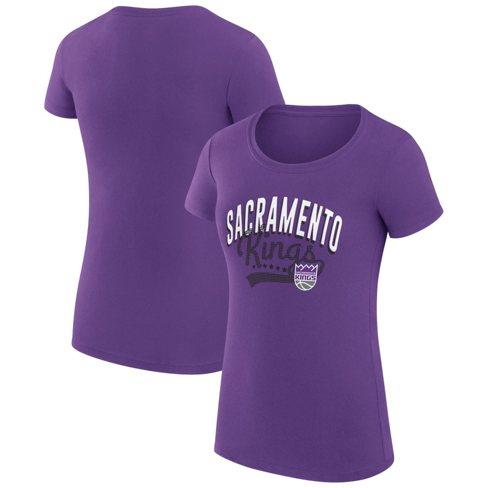 Sacramento Kings G-III 4Her by Carl Banks Women's Super-Slim Fit Lightweight Filigree Logo T-Shirt - Purple