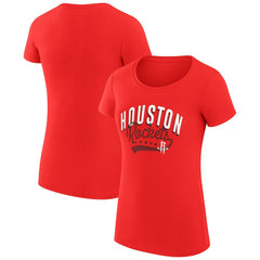 Houston Rockets G-III 4Her by Carl Banks Women's Super-Slim Fit Lightweight Filigree Logo T-Shirt - Red
