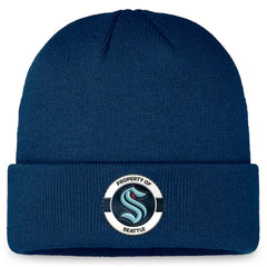 Seattle Kraken Fanatics Authentic Pro Training Camp Cuffed Knit Hat - Deep Sea Blue | US 200562148