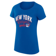 New York Rangers G-III 4Her by Carl Banks Women's Super-Slim Fit Lightweight Filigree Logo T-Shirt – Blue | US 200563460